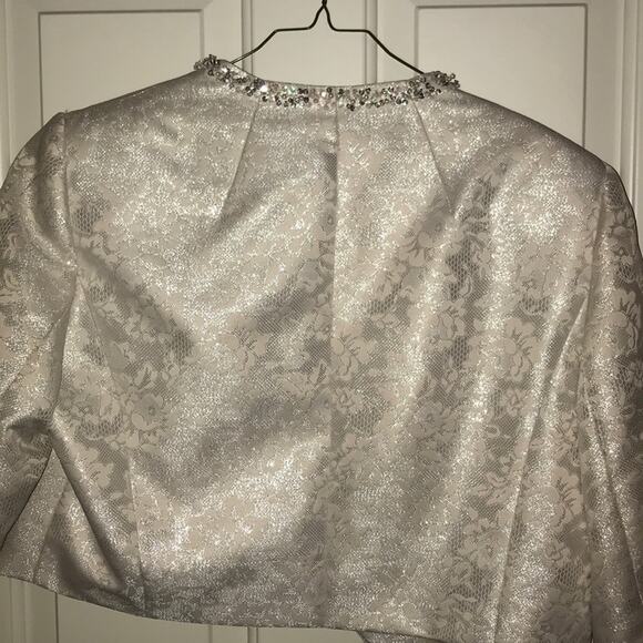 Tahari champagne gold embellished jacket 12 NWT - Picture 10 of 12